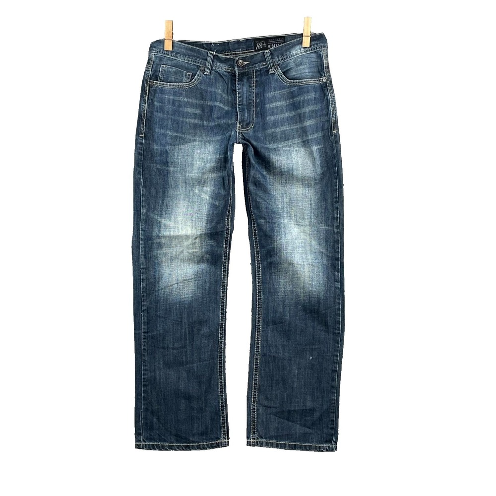 TK Axel Treadwell Relaxed Straight Jeans Mens 36x30* Whisker Denim Baggy Grunge